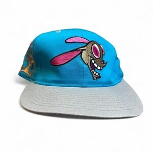 Vintage Ren & Stimpy Nickelodeon 1993 American Needle Stitched Ball Cap Ren Hoek